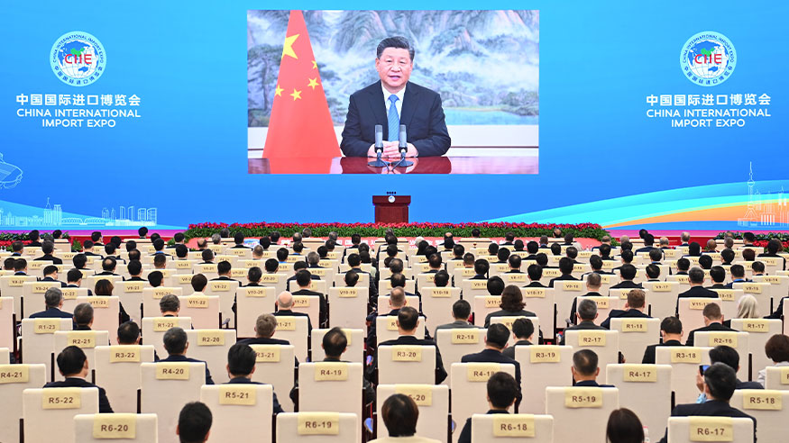 江南官方网页版集团党委书记、董事长赵晓晨一行出席第四届进博会系列活动