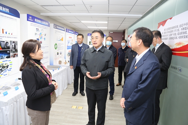 翁杰明赴江南官方网页版集团调研强调 加强自主创新 提升延伸稀土产业链